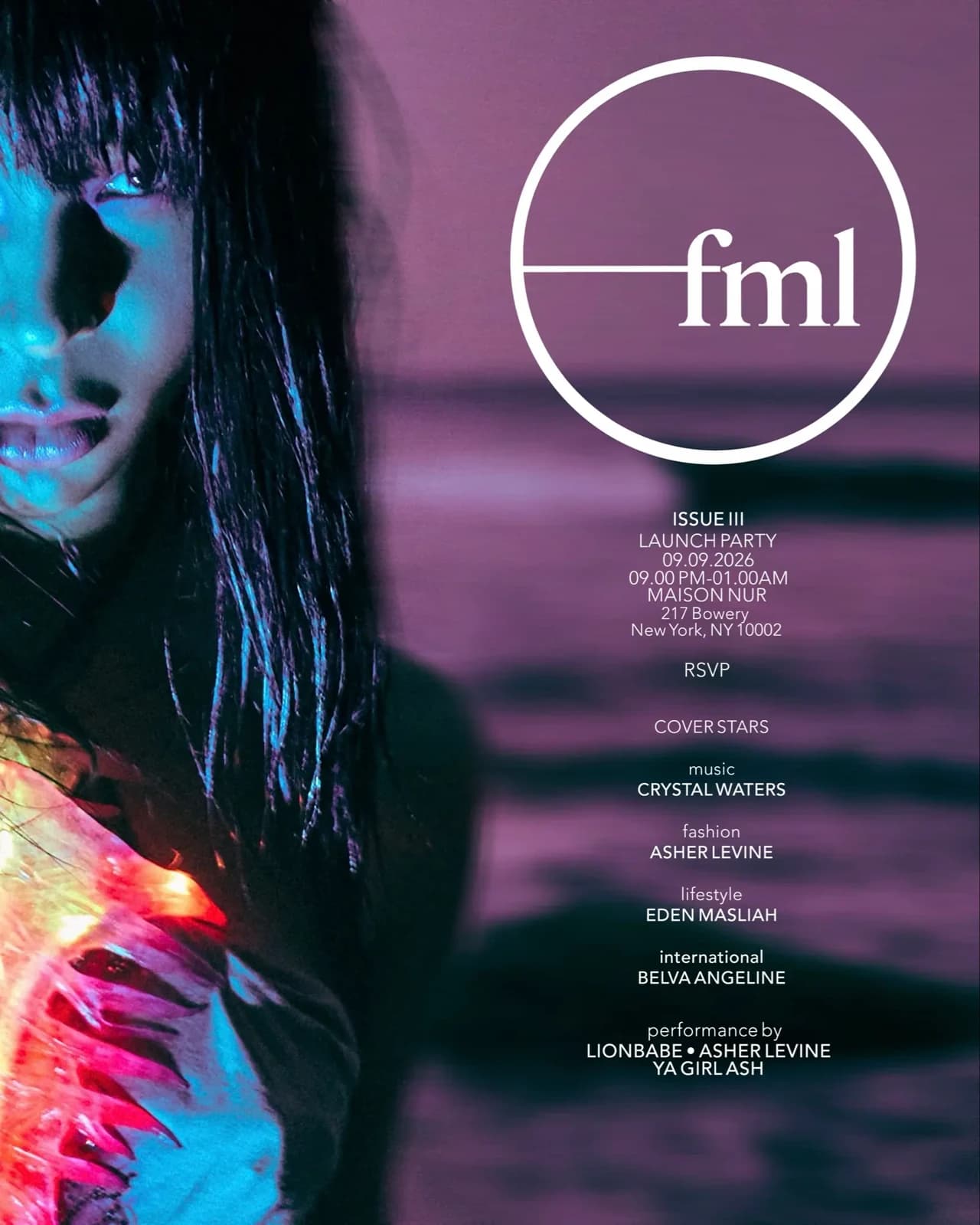 FML Issue III launch party promotional flyer, September 9, 2026